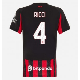 AC Milan Samuele Ricci #4 Hjemme skjorte til dame 2025-26 Kortermet